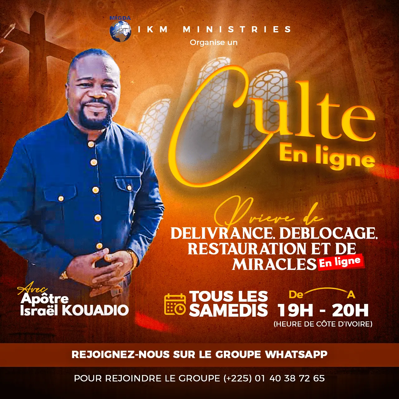 Affiche Culte Samedi en Ligne Migda